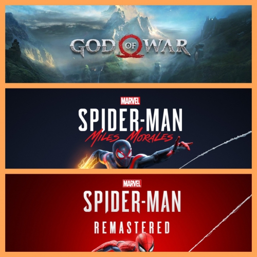  Marvel Spider-Man Miles Morales + Marvel Spider-Man Remastered + God Of War + Garanti